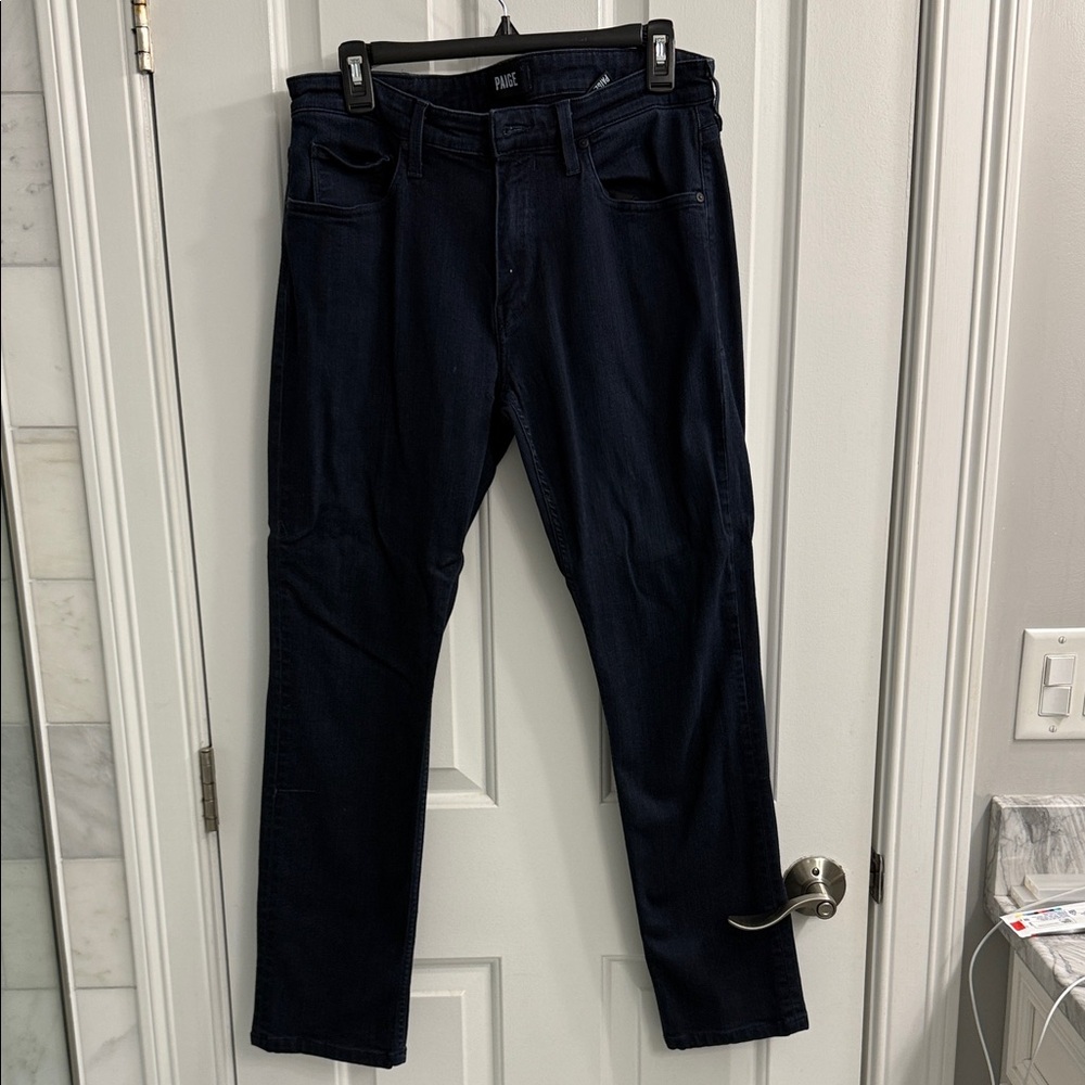 PAIGE Men's Midnight Blue Straight Jeans